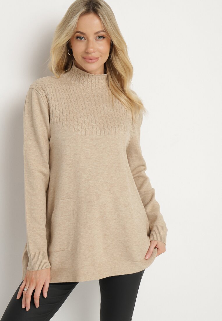 Pulover Bej deschis