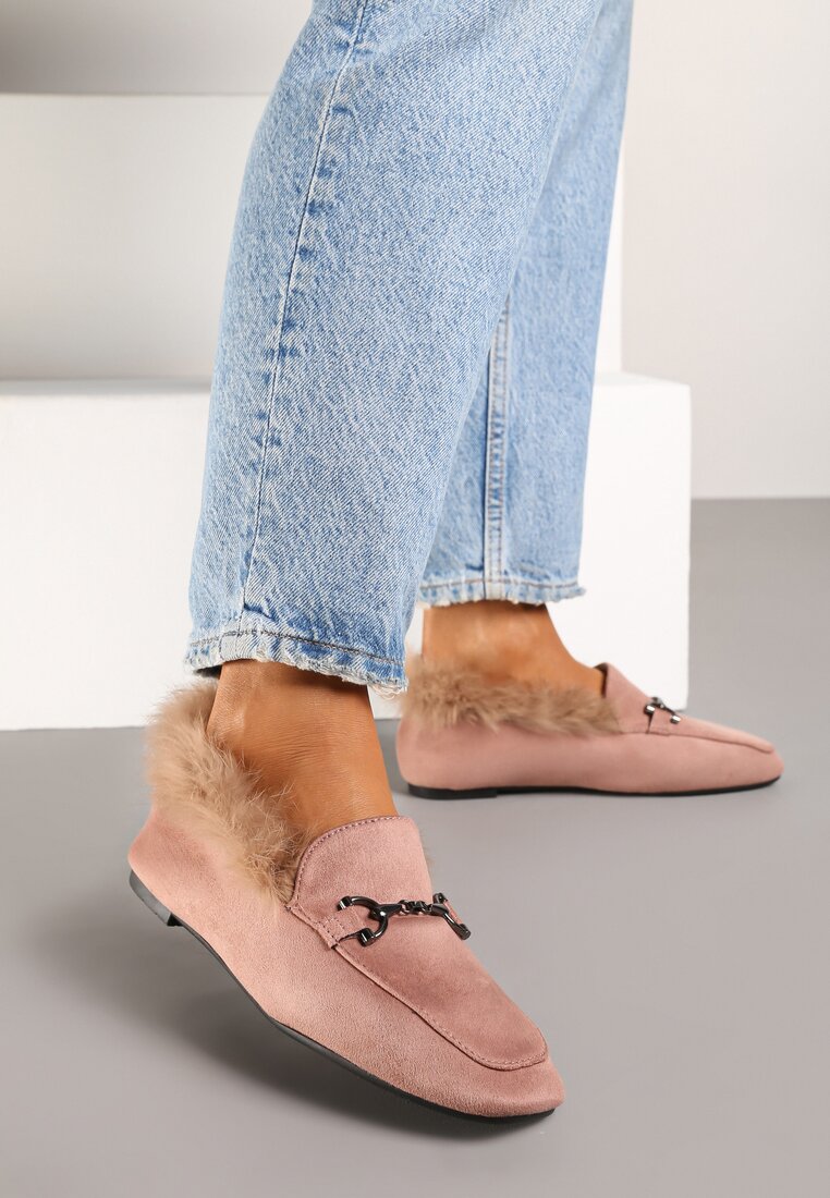 Mocasini Roz deschis