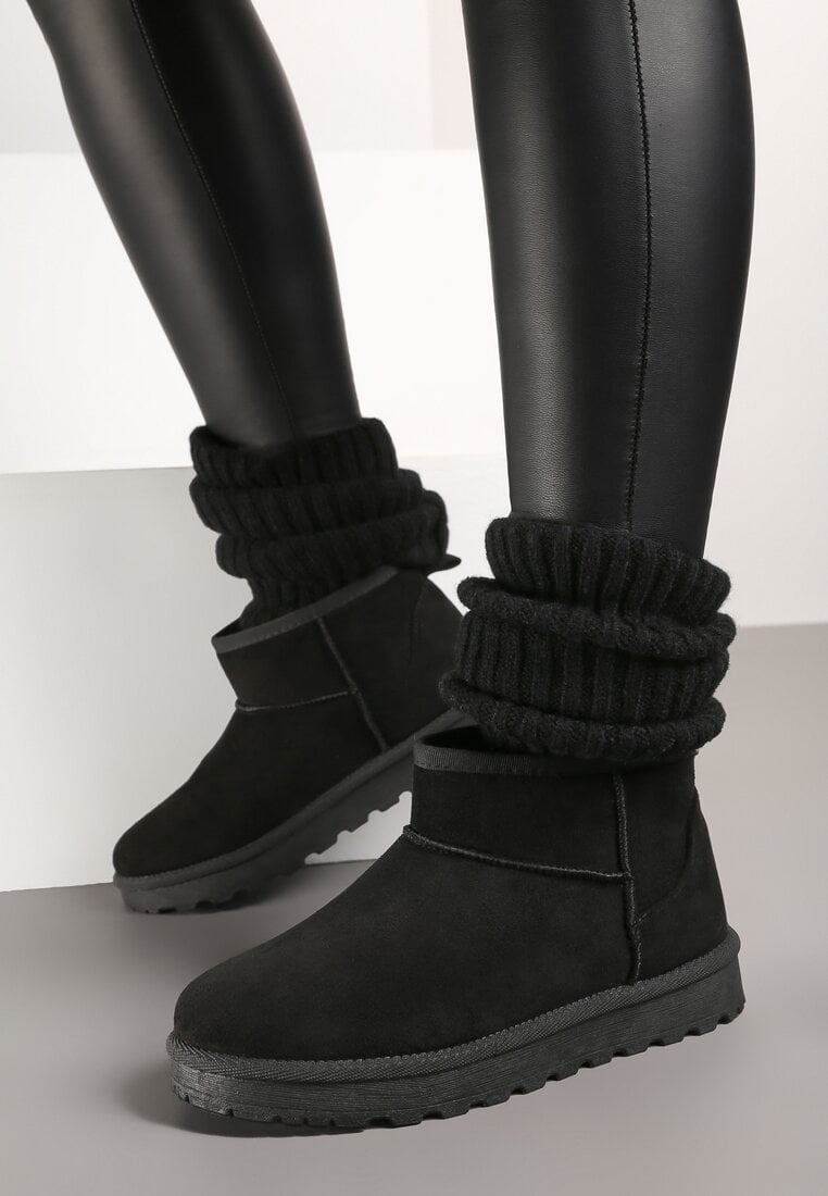 Ghete de zăpadă Negre Plate Clasice călduroase Emiriellea