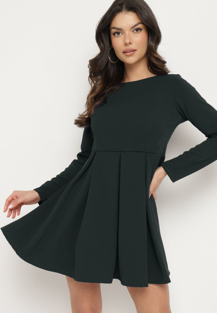 Rochie Elegantă Verde închis cu croi evazat Temitonia