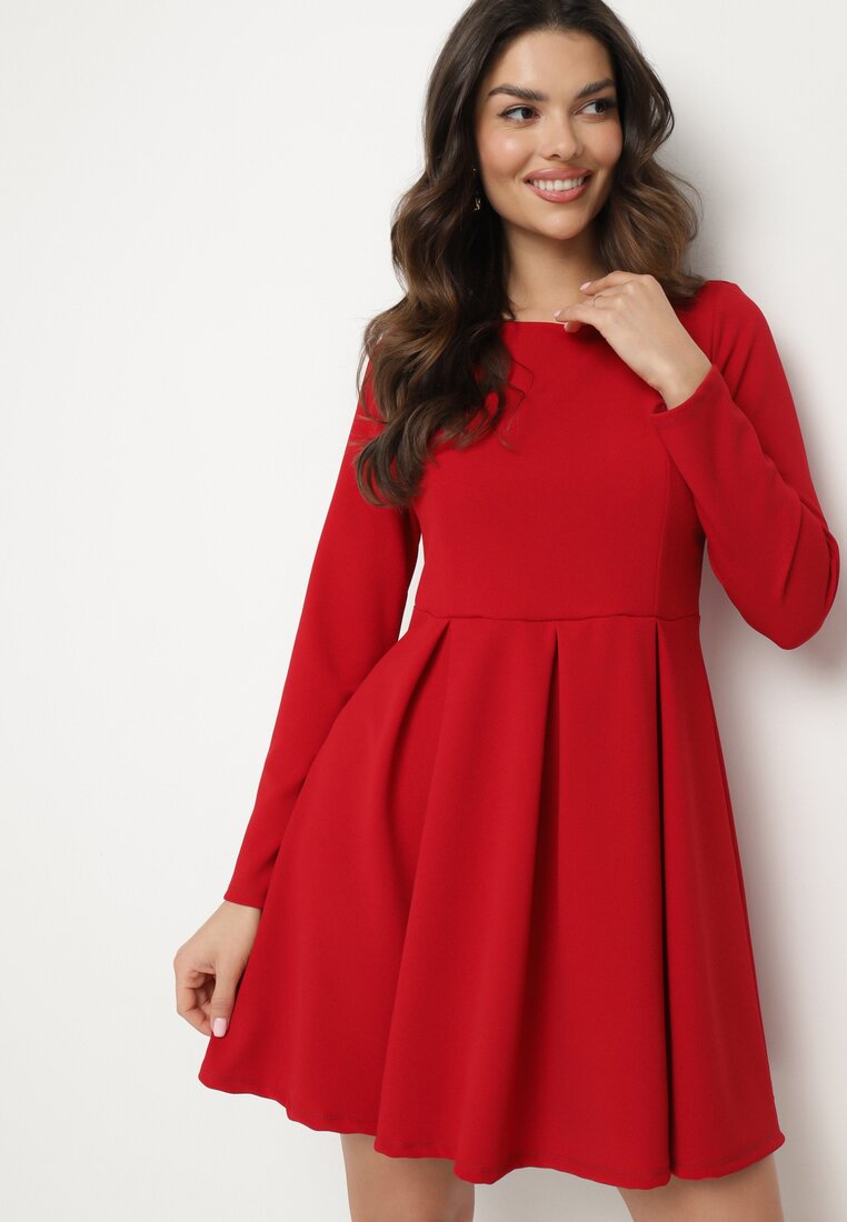 Rochie Roșie Elegantă evazată Temitonia