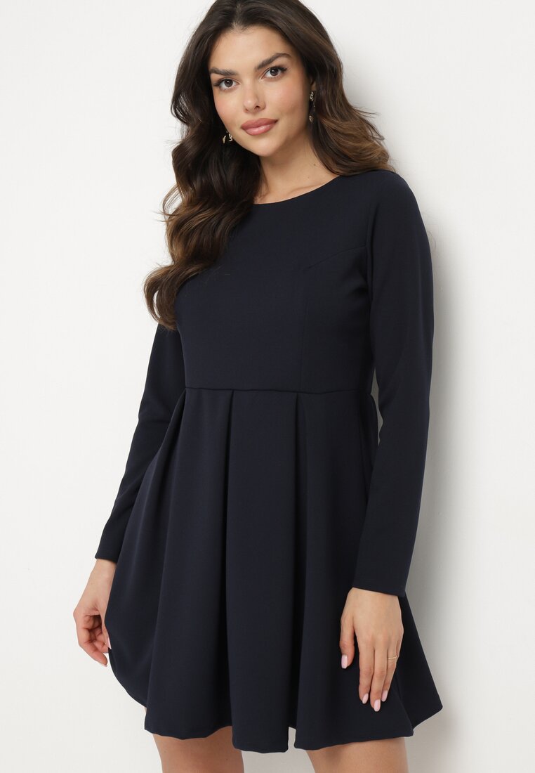 Rochie Elegantă Bleumarin cu croi evazat Temitonia