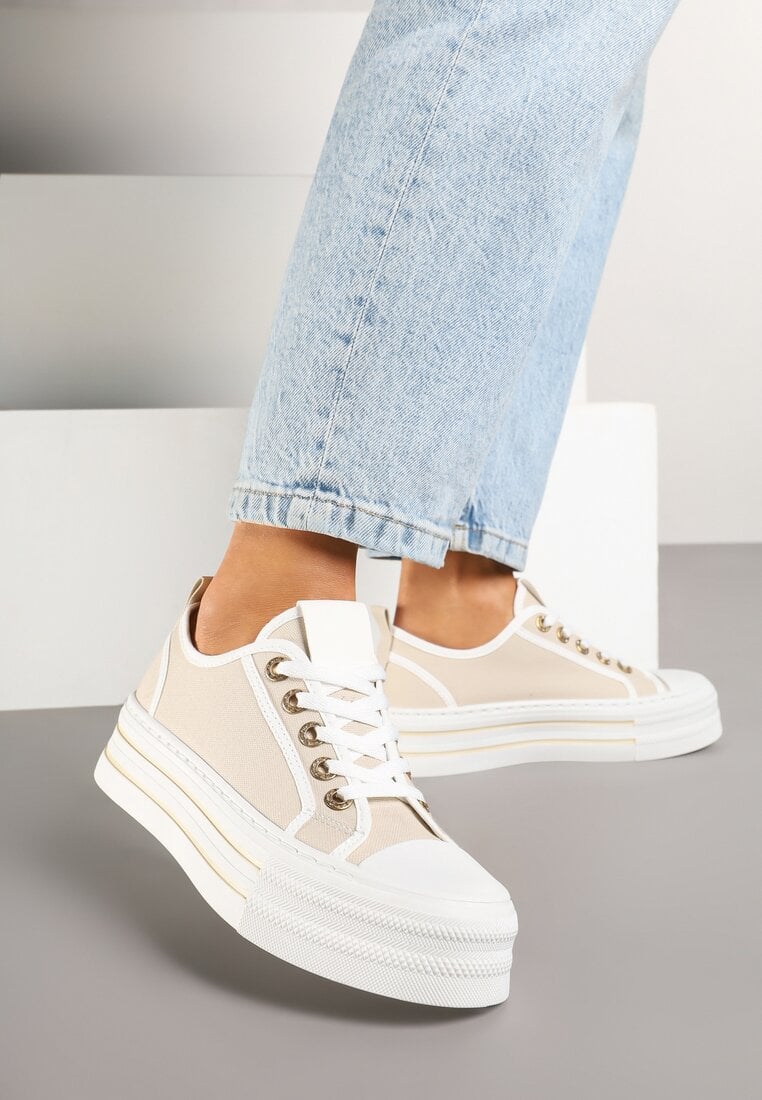 Teniși înalți Bej