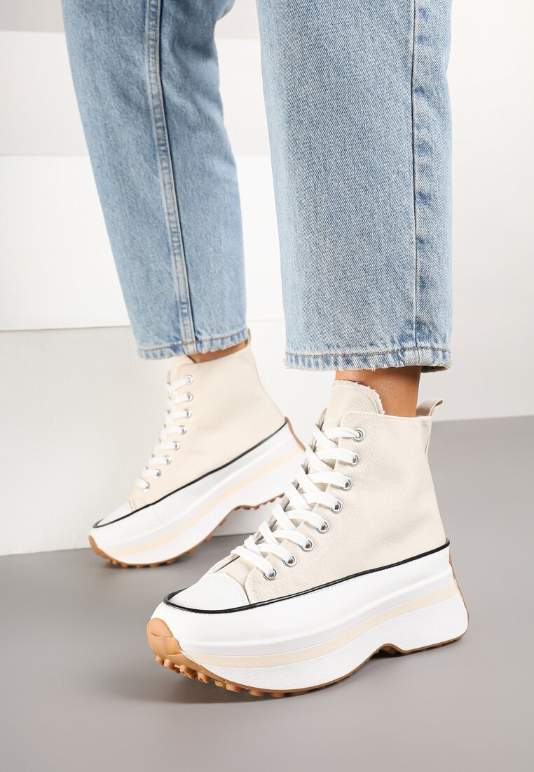 Teniși înalți Bej