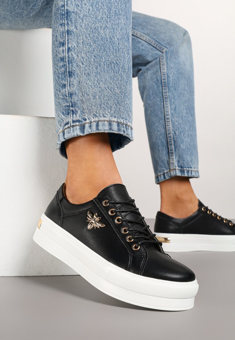 Sneakers Alb cu negru