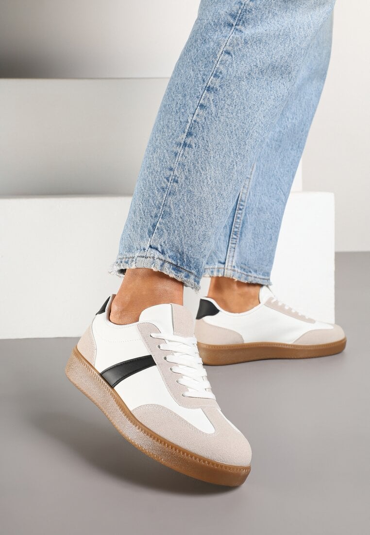 Sneakers Alb cu negru