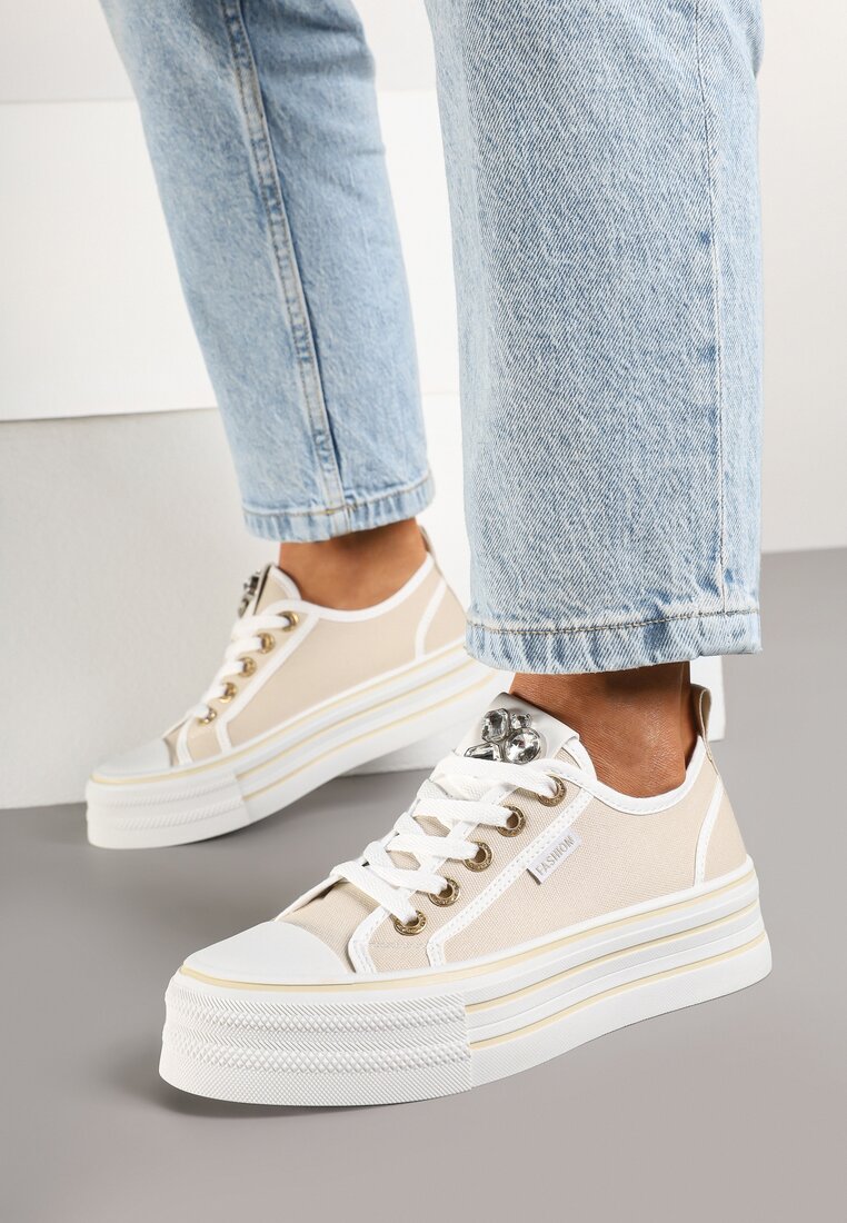 Teniși înalți Bej