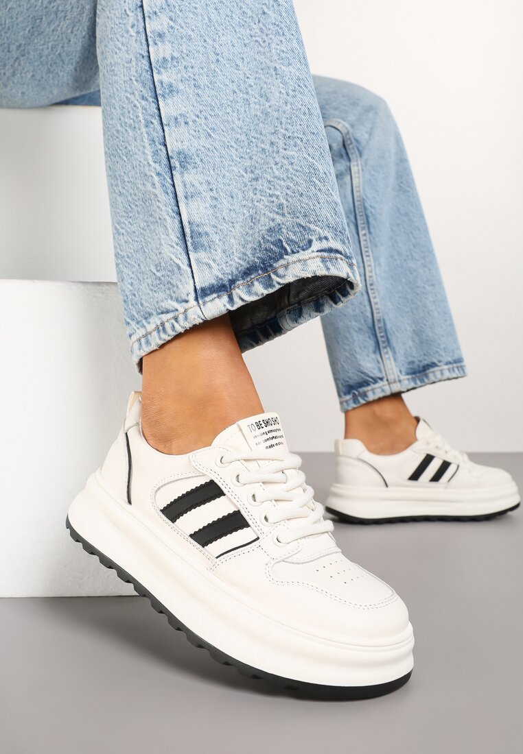 Sneakers Bej cu negru
