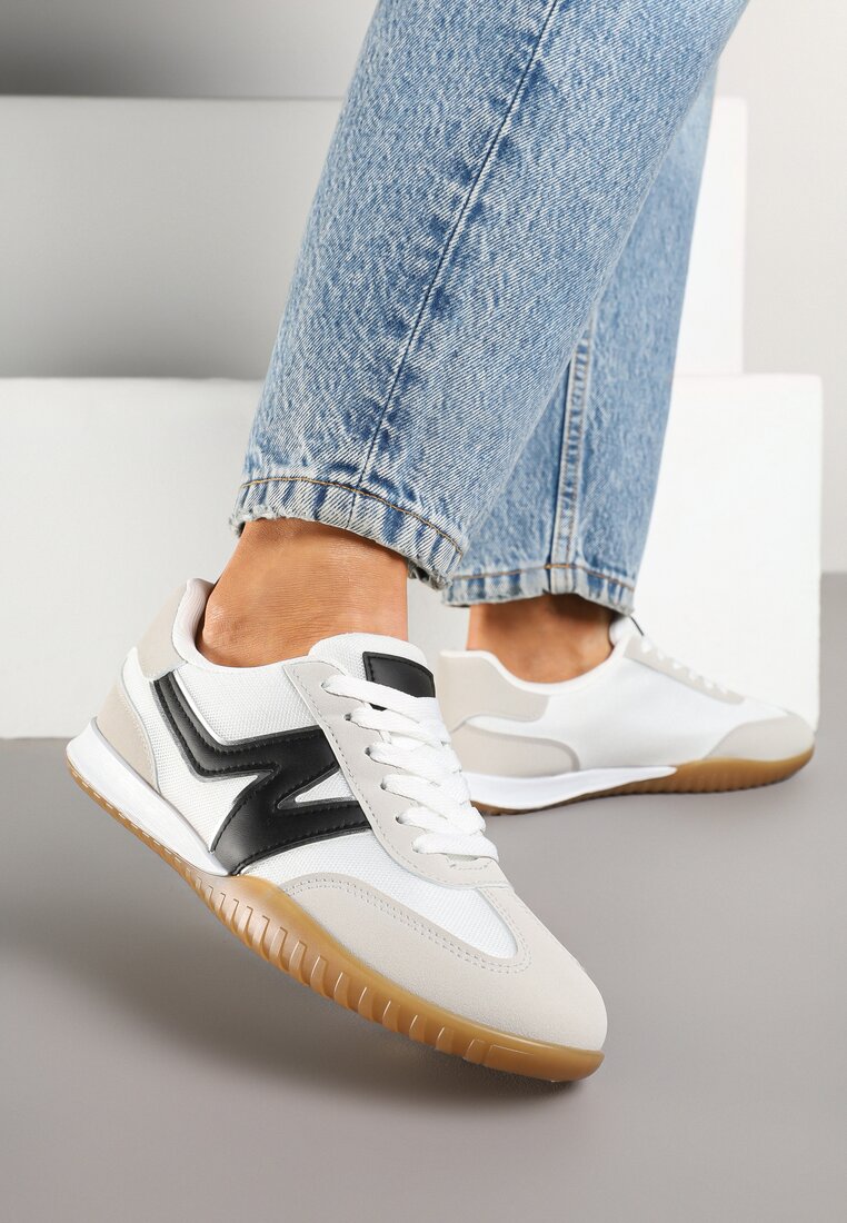 Sneakers Alb cu negru