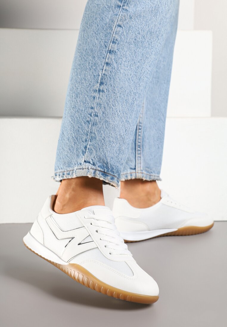 Adidași Tenisi Albi cu Aplică Decorativă Laterală Ranilsa