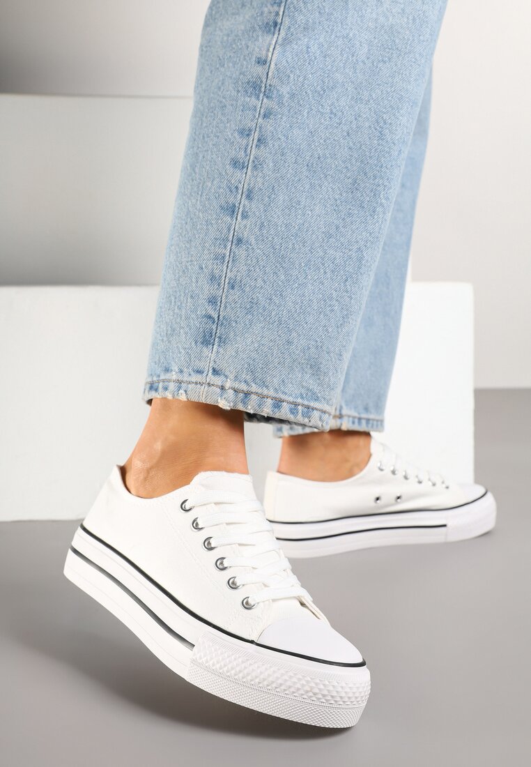 Teniși înalți Negru cu alb