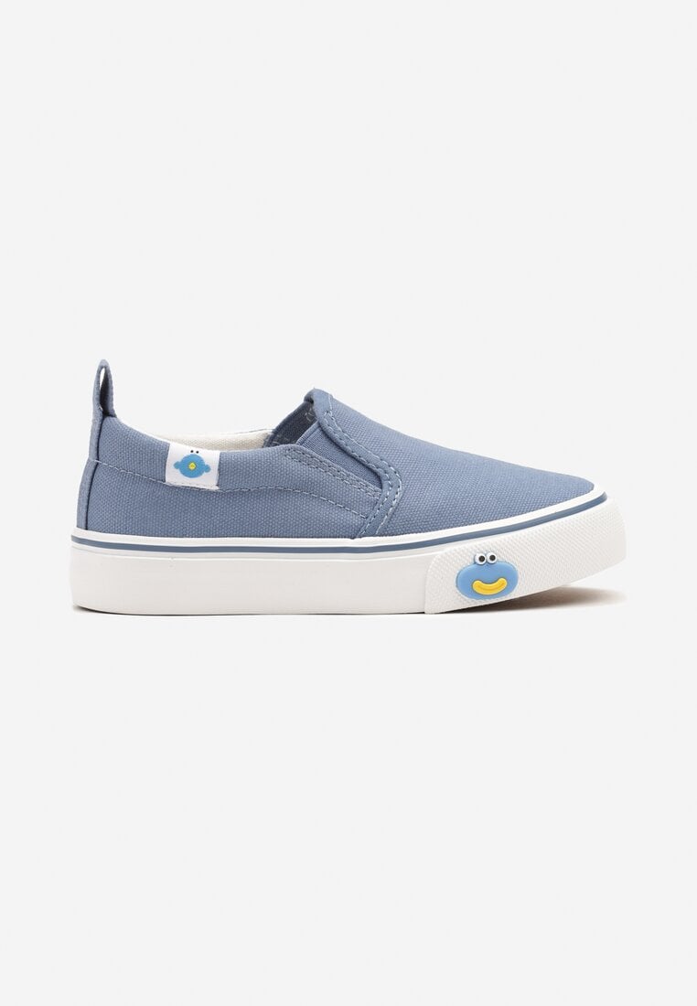 Tenisi slip-on albastre cu aplicație decorativă pe talpă Setarosa