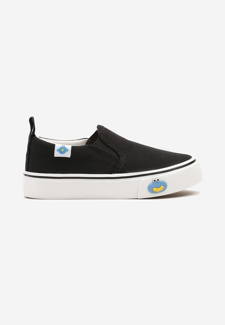 Tenisi Slip-on Negri cu Aplicație Decorativă pe Talpă Setarosa