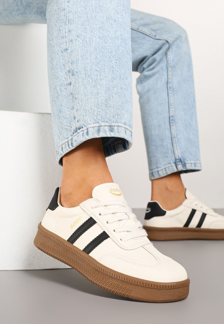 Sneakers Bej cu negru