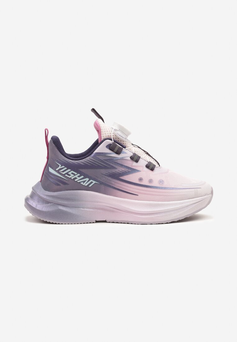 Adidași roz-violet cu talpă groasă cu sclipici Sitoria