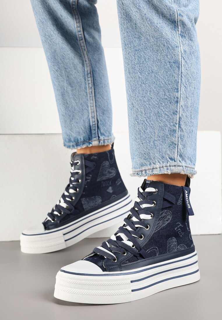 Teniși înalți Bleumarin