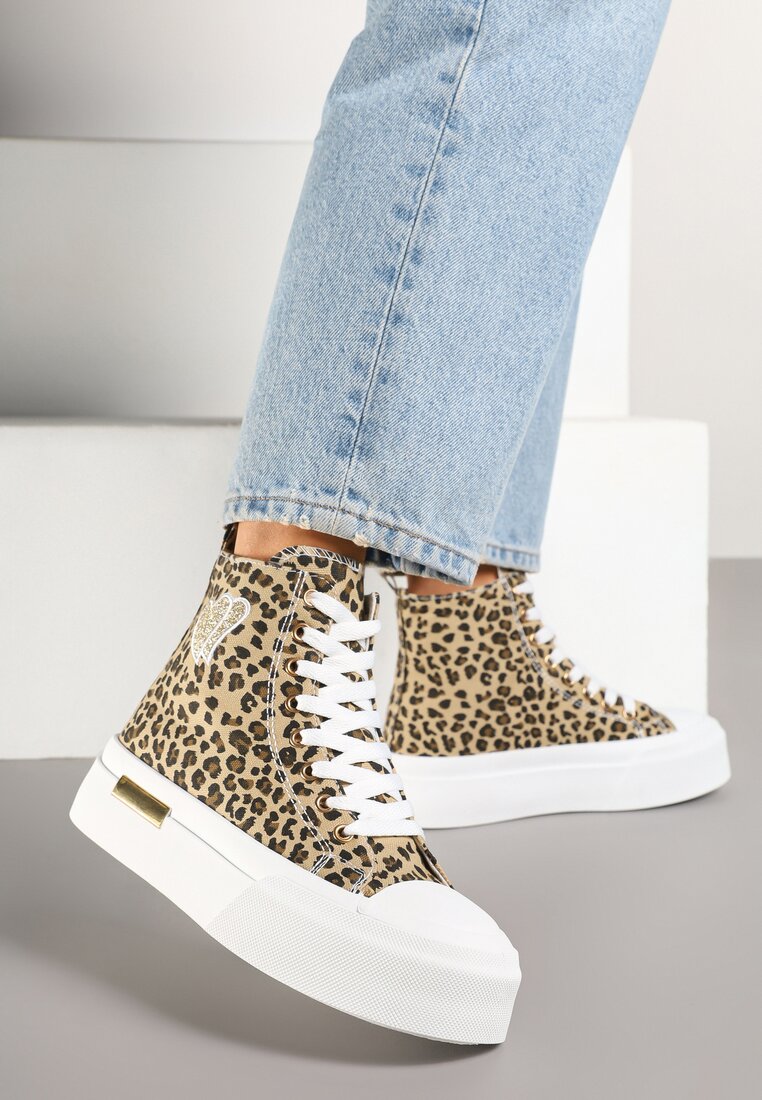 Teniși înalți Imprimeu leopard