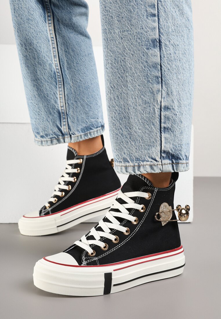 Teniși Negre cu guler înalt și Aplicație 3D Rizana