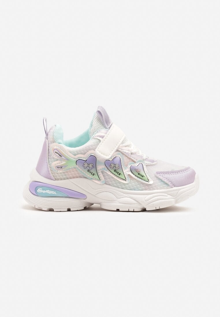 Încălțăminte Sport Violet Sneakers cu Aplicații Decorative și Scai Zalissea