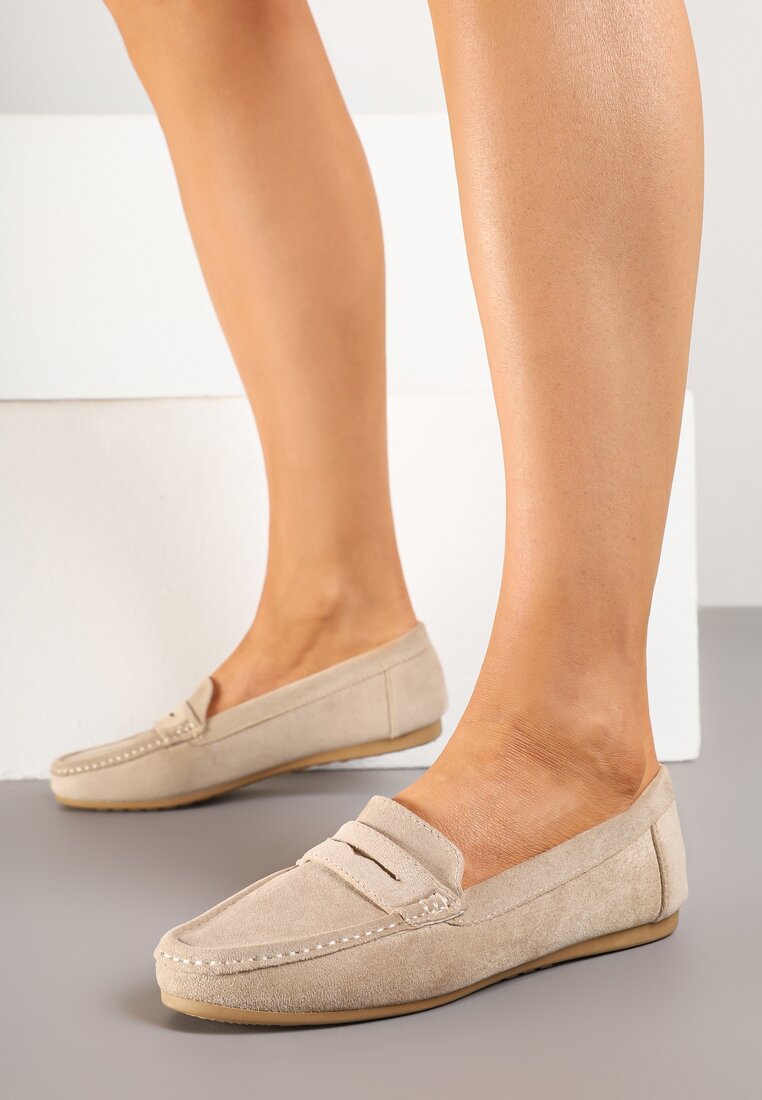 Mocasini Bej închis
