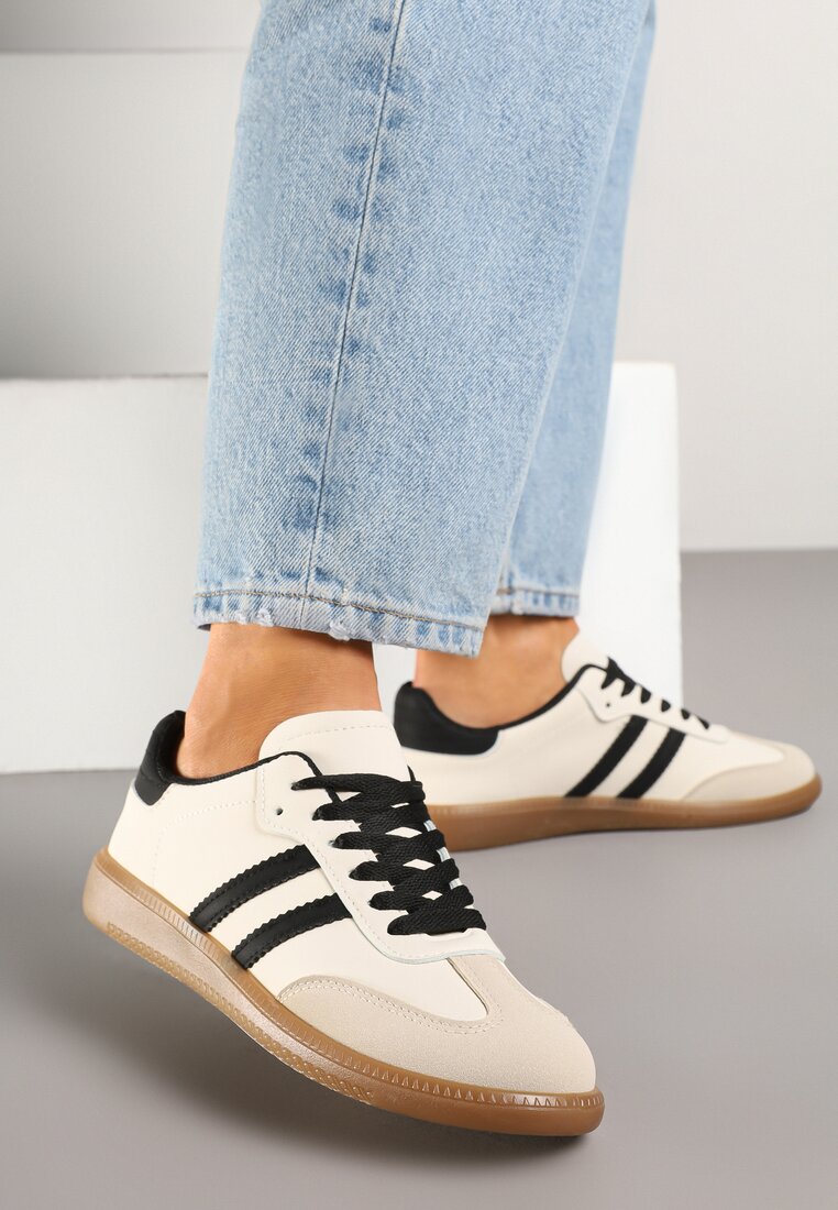 Sneakers Bej cu negru