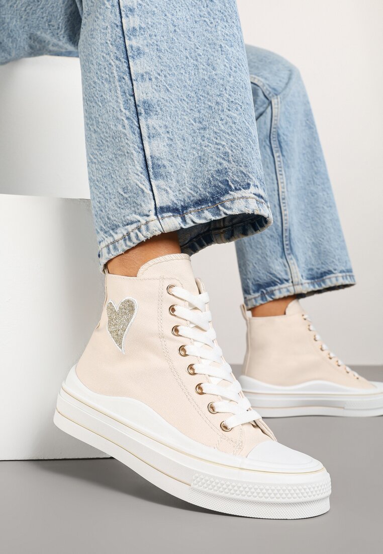 Teniși înalți Bej