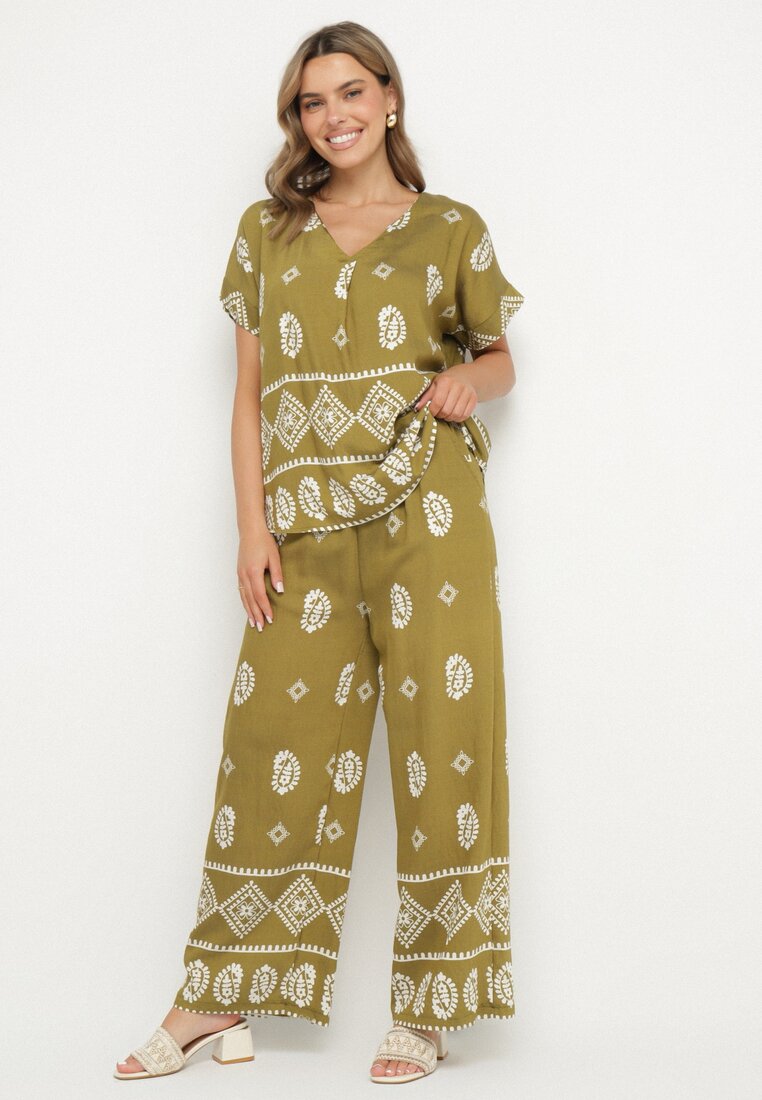 Compleu Verde cu alb