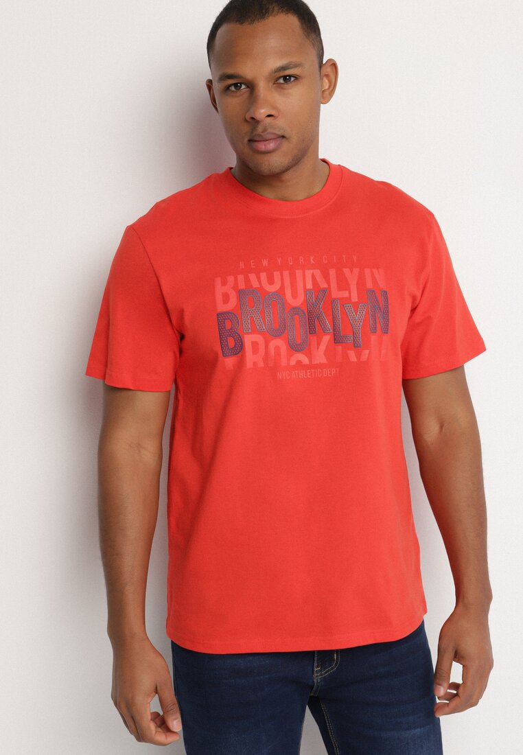 Tricou Portocaliu din bumbac cu inscripție Sunviera