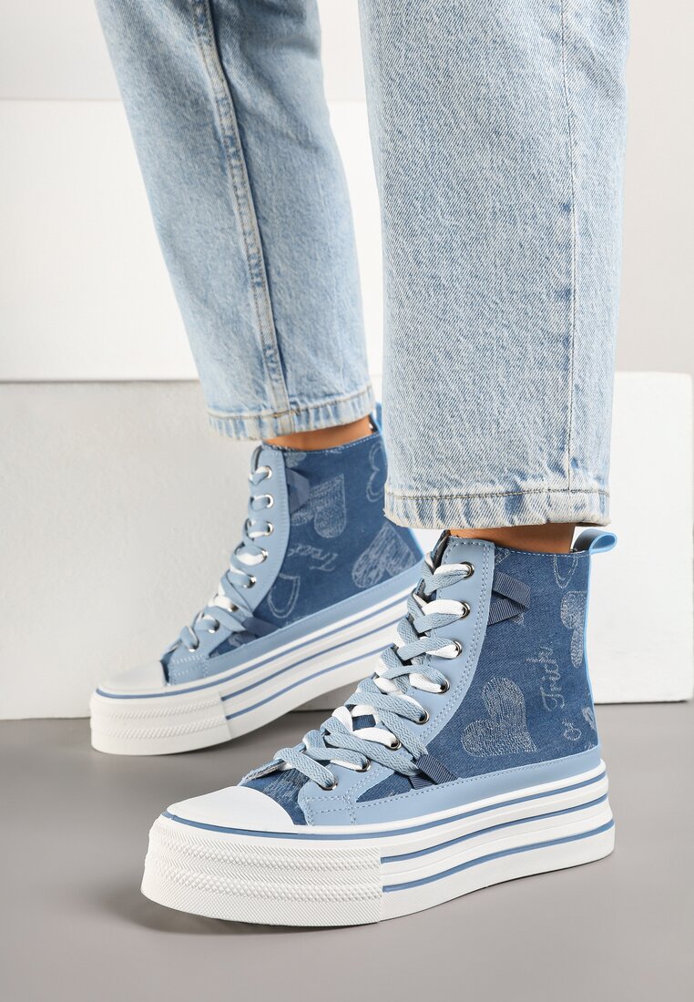 Teniși înalți Bleumarin