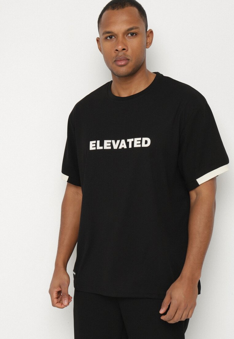 Tricou Negru cu Scris ELAVATED Kolianis