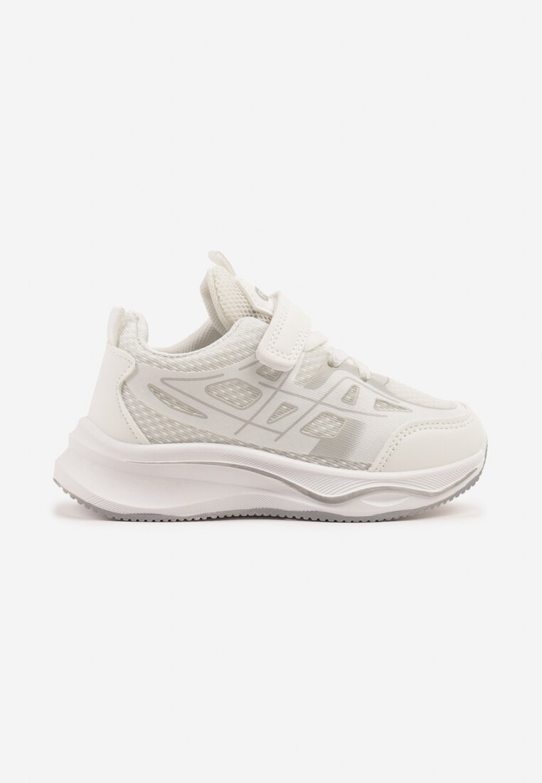 Adidași Albi Clibee cu Model Geometric Naithesa