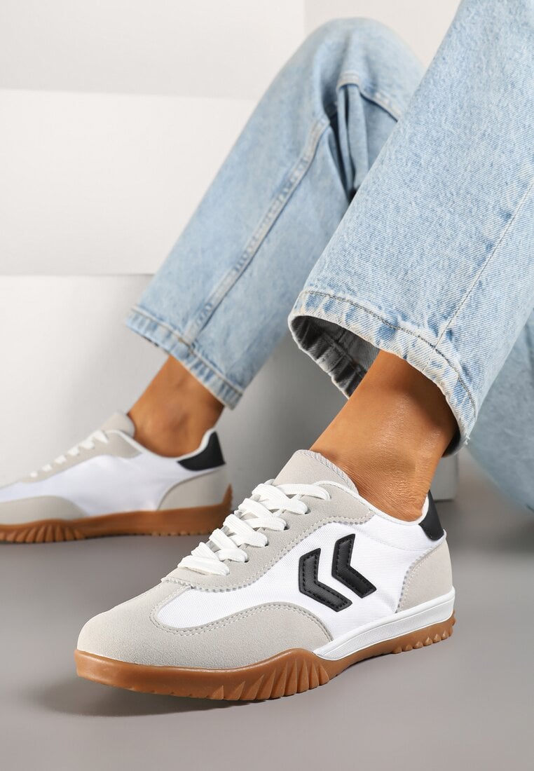 Sneakers Alb cu negru