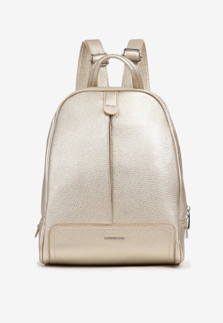 Rucsac Auriu Geometric cu Cusătură Decorativă Arzedi