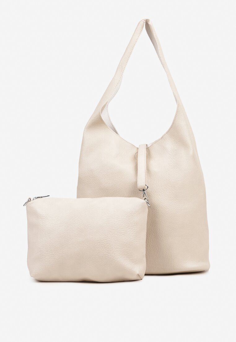 Geantă Bej cu Pocheță Suplimentară și Curea Reglabilă de Umăr Teanisea