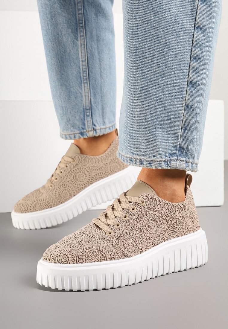 Sneakers Bej închis