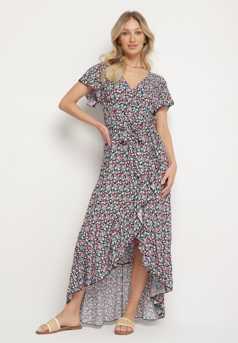 Rochie Neagră cu verde