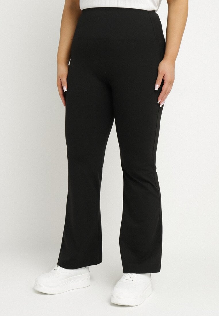 Pantaloni Negri Evazați Textili Ellavine