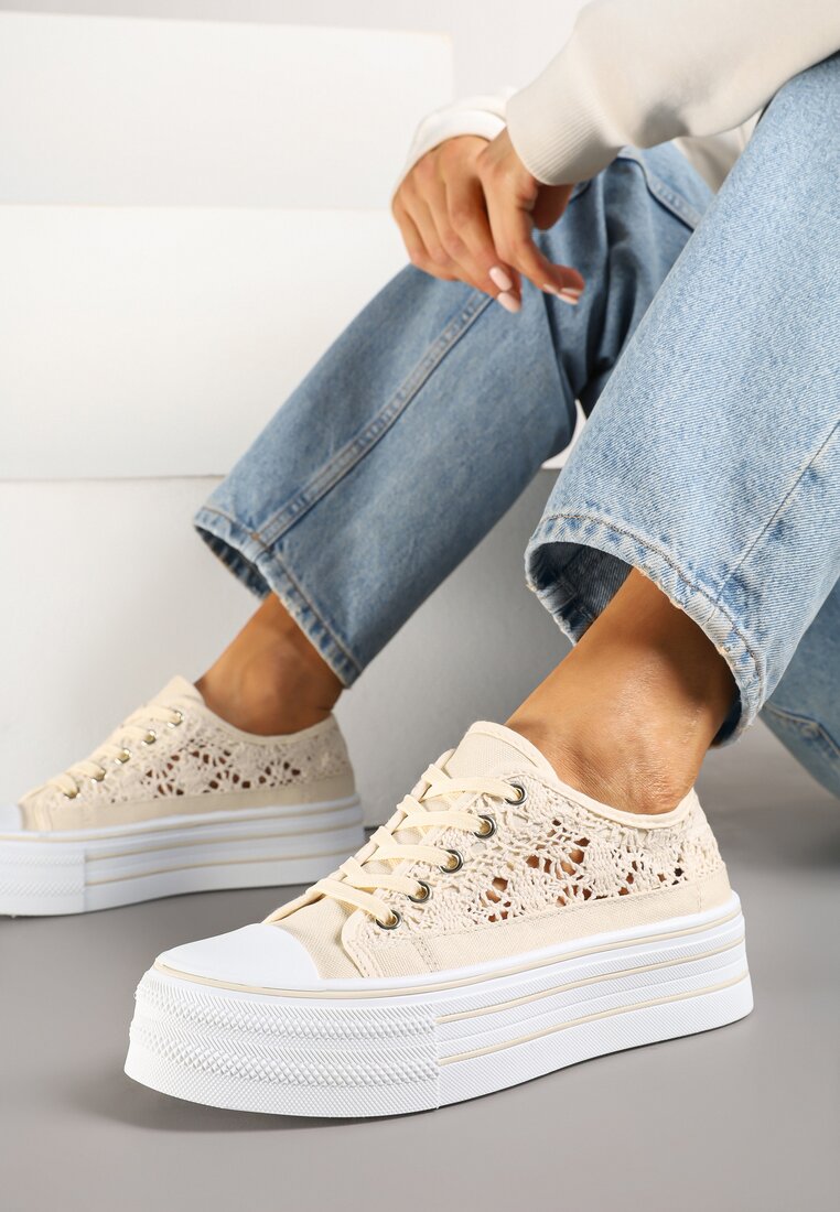 Teniși înalți Bej