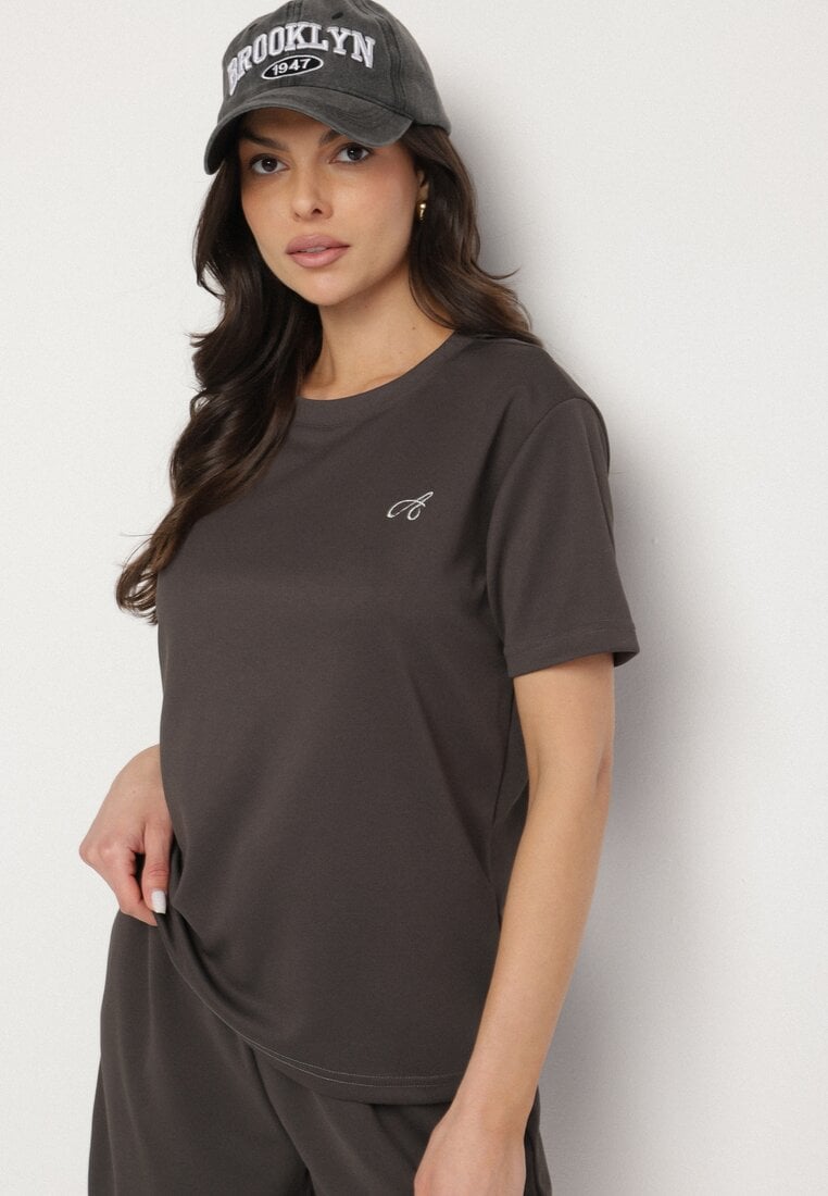 T-shirt Gri închis