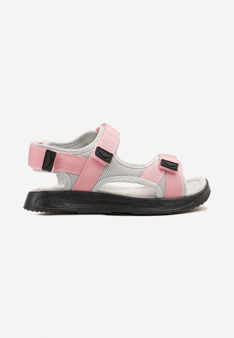 Sandale Gri-Roz în Stil Sport cu Branț din Piele Dovirelle