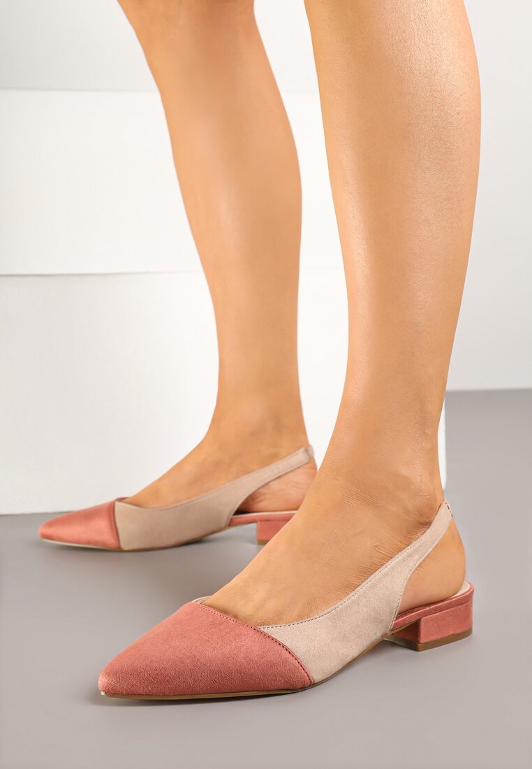 Sandale Bej cu branț din piele Fără călcâi Galicea