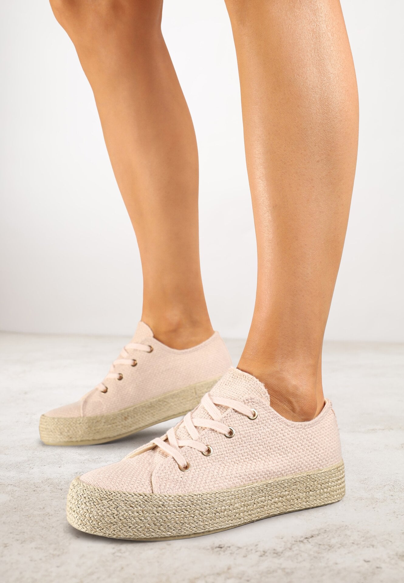 Teniși roz cu Împletitură Decorativă Filarra