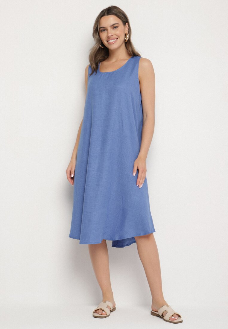 Rochie Cloche Clasică Albastră Lunetira