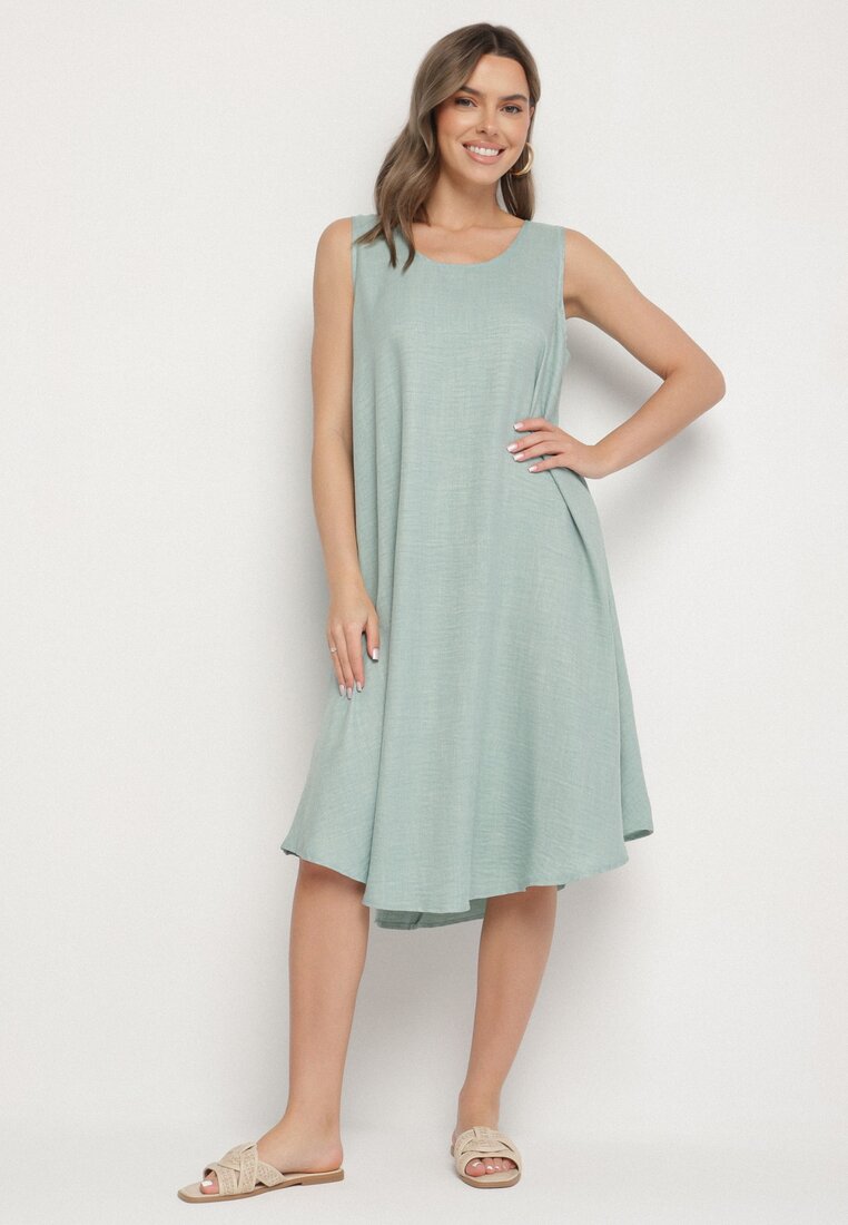 Rochie Clasică Cloș Verde deschis Lunetira