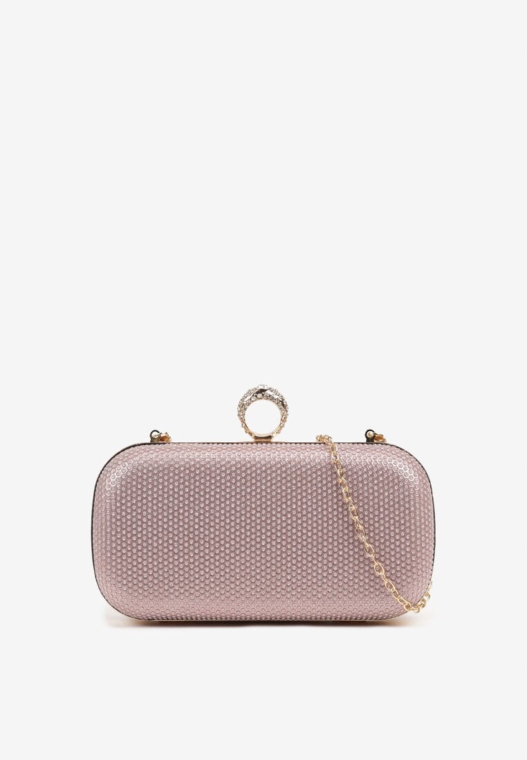 Geantă Plic Șampanie cu mâner bijuterii și lanț suplimentar Milenessa