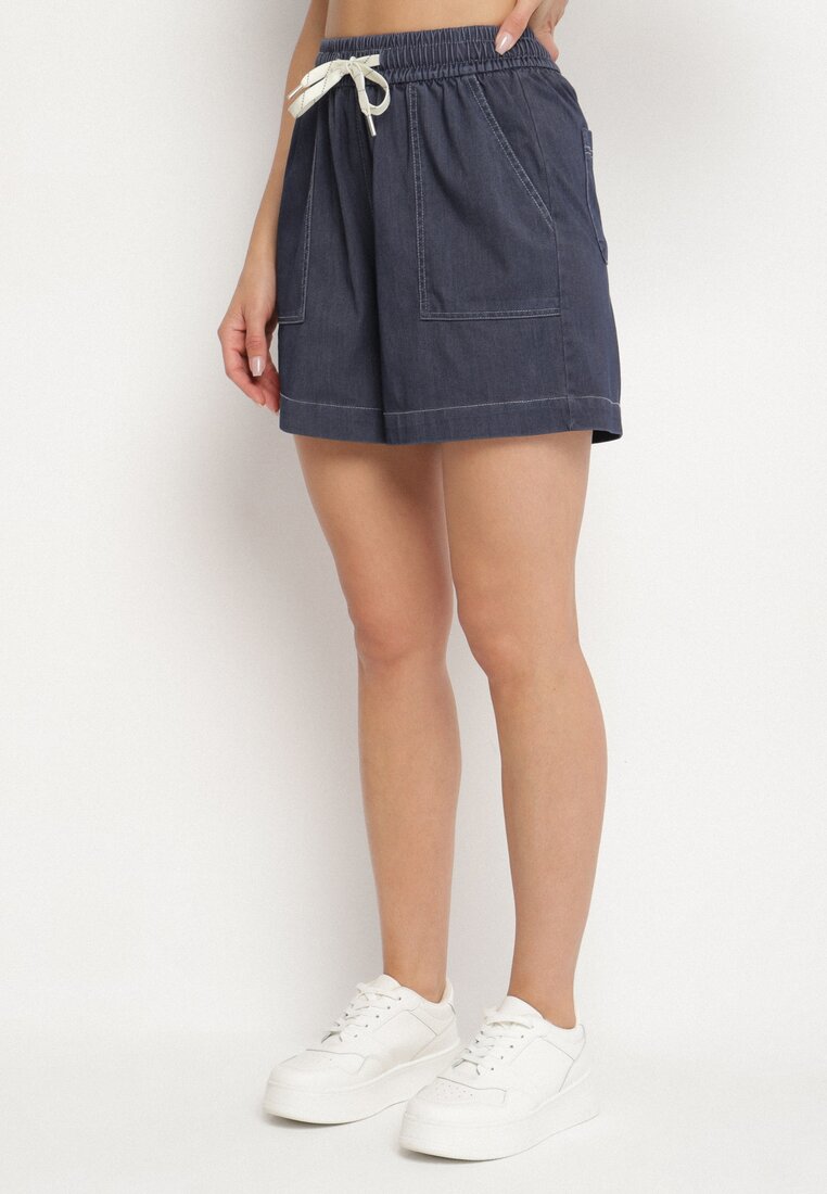 Pantaloni scurți Bleumarin