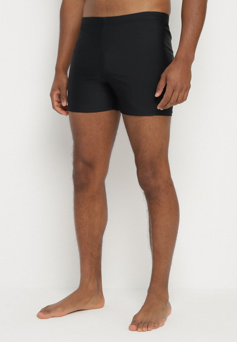 Chiloți de baie Negri Tip Boxer cu șnur în talie Nevidia