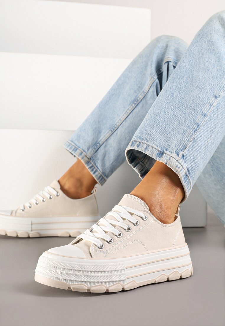 Teniși înalți Bej