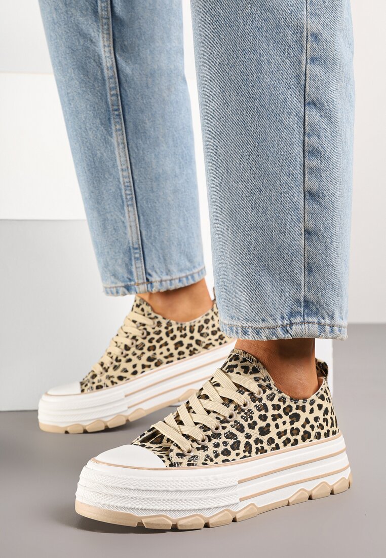 Teniși înalți Imprimeu leopard