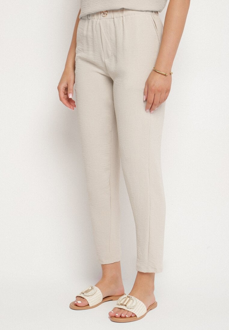 Pantaloni Bej deschis